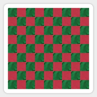 Green & Red Checkboard Sticker